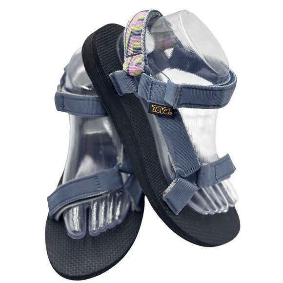 Teva Original Universal Slide Womens Size 9 Blue Multicolor Textural Sandals - Picture 1 of 11